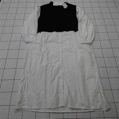 ◇ ⊂ ワンピース アメリカンホリック AMERICAN HOLIC ニットベスト付きシャツワンピース オフホワイト M レディース E  【1511120010859】