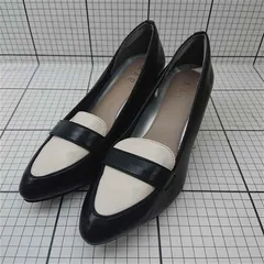 ◇ Θ アー・ヴェ・ヴェ a.v.v バイカラーローファーパンプス ブラック系 24.5cm レディース E  【1512020003811】