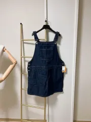 H&M デニム サスペンダースカート XL