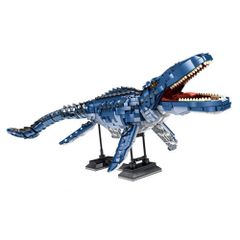 레고 호환 블록 611005 공룡 시리즈 모사사우루스 블루 1859 피스 pb 사제 레고 호환품 lego 레고 호환 레고 블록 호환품 선물 크리스마스 선물 생일 어른 레고 호환 블록 화석 모형 외상 있음