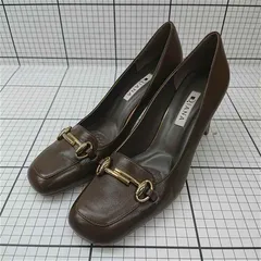 ◇ Θ ダイアナ DIANA ローファーデザインパンプス ブラウン系 24cm レディース E  【1512020005273】