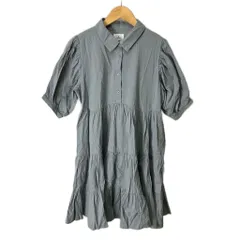 メリージェニー merry jenny 半袖 ティアードワンピース ひざ丈 チュニック F ブルー 282140300501-03 ■GY43