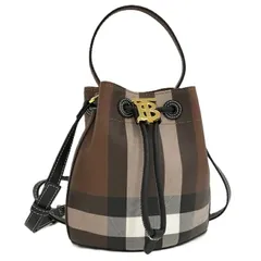 BURBERRY ショルダーバッグ レザー PVC ブラウン系