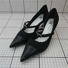 ◇ Θ ユナイテッドアローズ UNITED ARROWS ストラップパンプス ブラック系 23cm レディース E  【1512020016408】