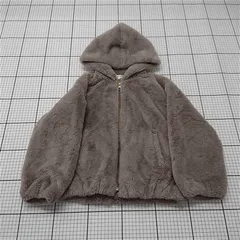 ◇ ⊇ グローバルワーク GLOBAL WORK フェイクファー ジップアップパーカー 130 キッズ E  【1512100004394】