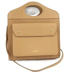 BURBERRY 2WAYショルダーバッグ レザー ベージュ ブラウン