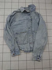 ◇ ⊇ ザラ ZARA デニムジャケット XSサイズ ライトブルー系 レディース E  【1512220071191】