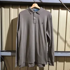 1535 Polo by Ralph Lauren 長袖ポロシャツ カーキ M ポロバイラルフローレン ワンポイント 刺繍ロゴ ポロポニー 古着卸 アメリカ仕入