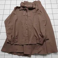 ◇ Θ ナイスクラップ NICE CLAUP 740200 ボウタイブラウス＆スカートセットアップ Fサイズ レディース E  【1512220073652】