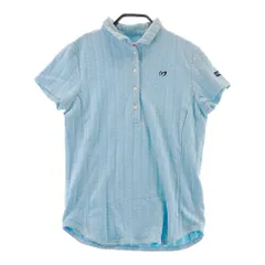 サイズ：1 MASTER BUNNY EDITION マスターバニーエディション  パイル地 半袖ポロシャツ 総柄 ブルー系 [240101608001] ゴルフウェア レディース ストスト