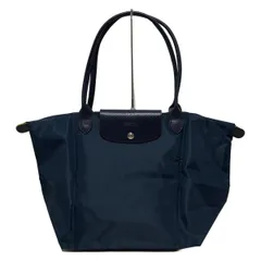 LONGCHAMP(ロンシャン) ショルダーバッグ美品  ル・プリアージュネオ ネイビー 折りたたみ レザー