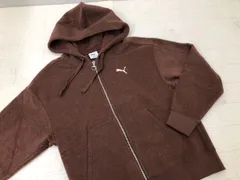 （1）PUMA  プーマ  レディース  フルジップパーカー  裏起毛  S  ブラウン