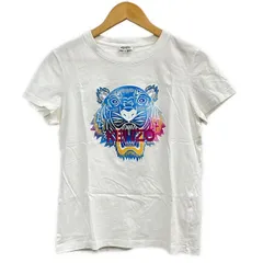 KENZO(ケンゾー) 半袖Tシャツ サイズM レディース - 白×ブルー×マルチ クルーネック/トラ