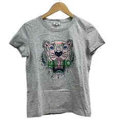 KENZO(ケンゾー) 半袖Tシャツ サイズS レディース新品同様  - ライトグレー×ダークネイビー×マルチ クルーネック/トラ