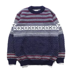 L.L.Bean 80年代 ノルディック柄 ニット セーター L 0F958 ノルウェー製