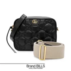 未使用品 GUCCI グッチ GGマトラッセ レザー スモールバッグ ショルダーバッグ 702234 GGマトラッセ ブラック レディース