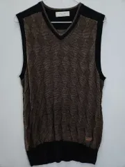 GOLDEN BEAR ヴィンテージ カジュアル アーガイル ニット ベスト ウール100