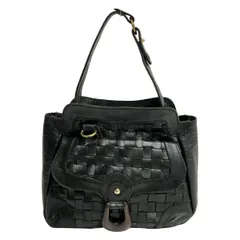 ROBITA(ロビタ) ハンドバッグ - 黒 編み込み/Tone レザー