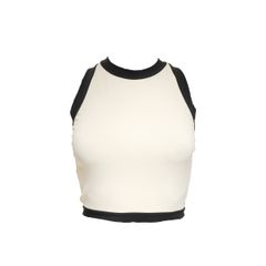 CHANEL シャネル タンクトップ 1996 クロップド ココマーク 刺繍 38