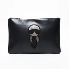 FENDI フェンディ クラッチバッグ ラインストーン カール ラガー フェルド【中古】