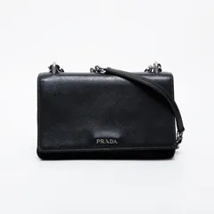 PRADA プラダ ショルダーバッグ ナイロン サフィアーノ レザー チェーン【中古】