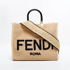 FENDI フェンディ トートバッグ 2way ラフィア ストロー カゴバッグ サンシャイン【中古】