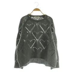 ココディール COCO DEAL 24AW ハート柄編みニット セーター 長袖 ワイド 2 グレー /MY ■OS