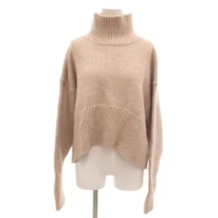 アダムエロペ Adam et Rope' 美品 22AW タートルショートニットプルオーバー セーター ウール F ベージュ タートルネック /NL
