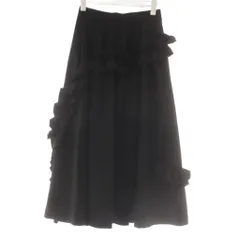 ヴェロフォンナ Re.Verofonna スカート 38 黒 ブラック ロング丈 フレア フリル /AU