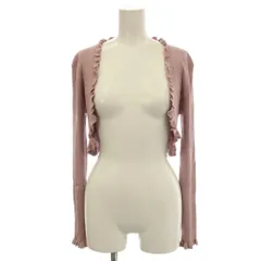 トッカ TOCCA シルク リブニット カーディガン 長袖 ボレロ M ピンク /☆G ■MU