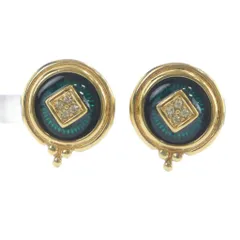 バーバリーズ Burberrys イヤリング アクセサリー 両耳用 ロゴ ラインストーン ゴールド色 ■GY11 /MQ