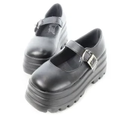 ラブハンター LOVEHUNTER トリプルソールメリージェーンパンプス 厚底 ラウンドトゥ 軽量 小さいサイズ SS 21.5cm 黒 ブラック /CK21