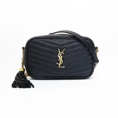 YVES SAINT LAURENT イヴ・サンローラン ショルダーバッグ ルー レザー ミニ Vステッチ【中古】
