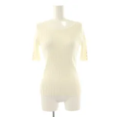 プロポーション ボディドレッシング PROPORTION BODY DRESSING サマーニット セーター 五分袖 S ホワイト /ES ■OS