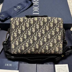 Dior Oblique リング ポーチ メッセンジャーバッグ クロスバッグ ベージュ