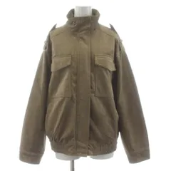 ザラ ZARA ブルゾン ジャケット スタンドカラー ジップアップ フェイクスエード XS ベージュ /KU