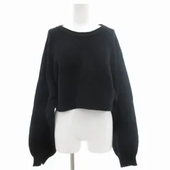 アーバンリサーチ URBAN RESEARCH アイテムズ ITEMS クロップドニット セーター 長袖 プルオーバー F 黒 ブラック IT47-26A004 /GV ■MA