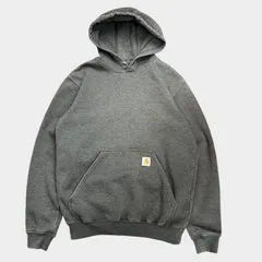 Carhartt Original Fit Midweight Hooded Logo Sweatshirt K288 袖プリント パーカー カーハート オリジナルフィット グレー US規格 古着 ビッグシルエットサイドロゴパーカー メキシコ製 ワッペンロゴ