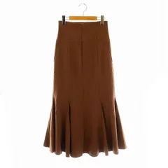 マーキュリーデュオ MERCURYDUO ストレッチツイルマーメイドフレアスカート ロング S ブラウン /DF ■OS