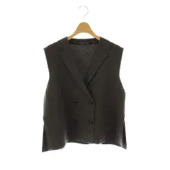 ミズイロインド mizuiro ind ダブルブレストベスト ニット グレー /DO ■OS