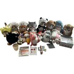 ★ mofusand モフサンド グッズ 27点 まとめ商品 ぬいぐるみ マスコット レターセット クリップ 缶バッチ 等 現状品