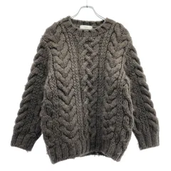 Graphpaper グラフペーパー Big Cable Hand Knit ビッグケーブルハンドニットセーター  ブラウン 0のサムネイル