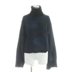 ディーゼル DIESEL ニット 黒 ブラック 青 ブルー 長袖 タートルネック ラメ糸 幾何学模様 /AP