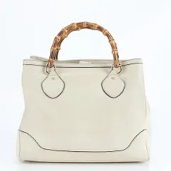 美品 グッチ バンブー レザー トート バッグ 肩掛け ショルダー ハンド 282317 ゴールド 金具 レディース ERE CW32-8【中古】