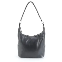 極美品 グッチ レザー 001 3814 ショルダーバッグ 肩掛け ワンショルダー トート ブラック 黒 ゴールド 金具 レディース ERE DE29-7【中古】