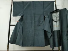 平和屋着物●男性　紬　アンサンブル　網代織　正絹　逸品　CABB4713yc