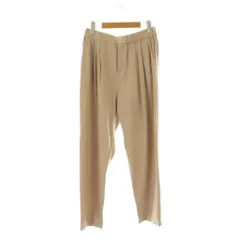 エヴァムエヴァ evam eva コットンワイドパンツ イージー タック 1 ベージュ /CX ■OS