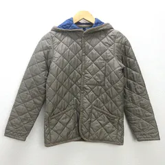 K■英国製■ラベンハム/LAVENHAM フード付き 中綿キルティングジャケット【36】ベージュ/LADIES■2【中古】