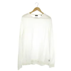 ディーゼル DIESEL 長袖Tシャツ XL 白 ホワイト 無地 ラウンドネック 長袖 裾リブ /AO23 ■GY61