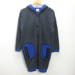 K■ランバン/LANVIN en bleu フーディ ニットコート カーディガンコート【38】灰色/LADIES■4【中古】